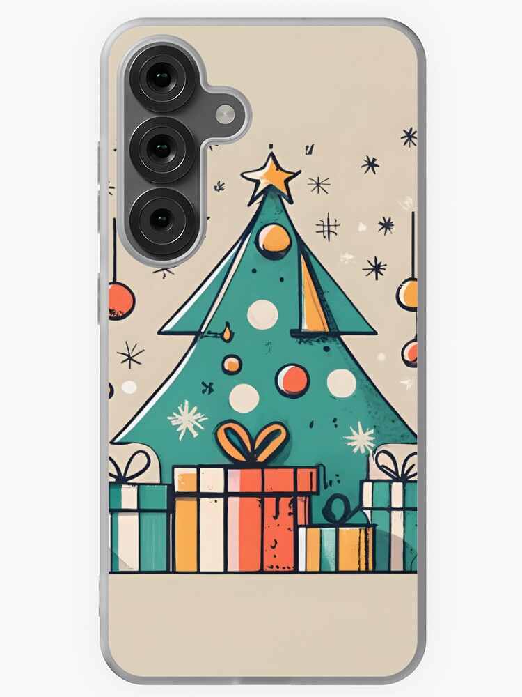 Thumbnail 1 of 4, Samsung Galaxy Phone Case, Christmas Tree with Presents Drawing designed and sold by Patricks-Art.