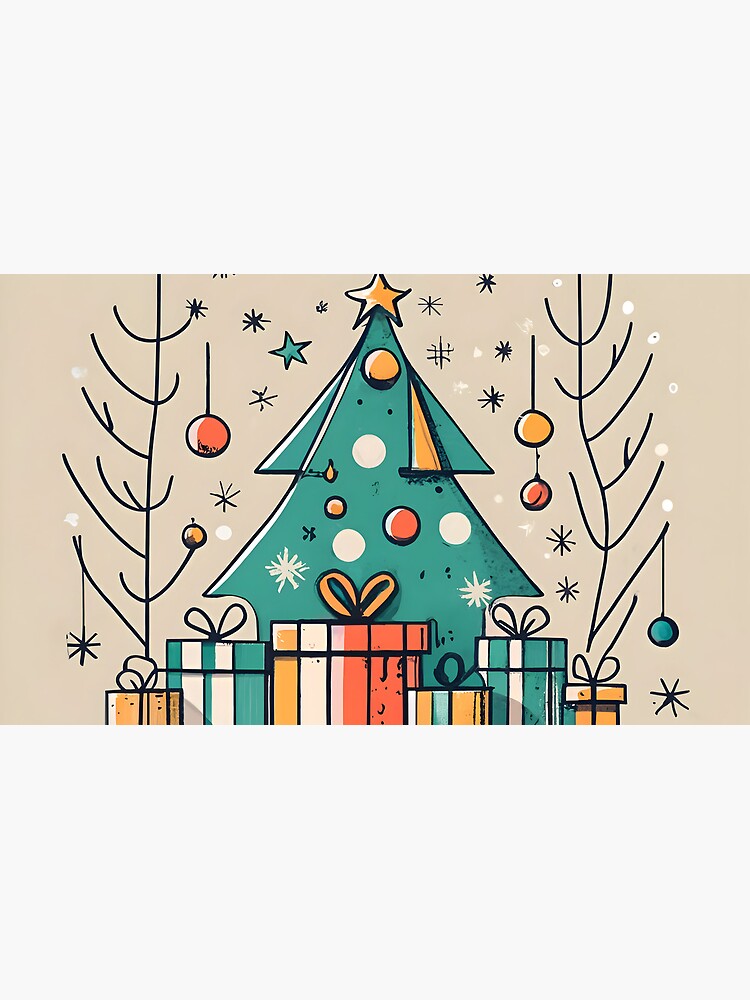 Thumbnail 4 of 4, Coffee Mug, Christmas Tree with Presents Drawing designed and sold by Patricks-Art.