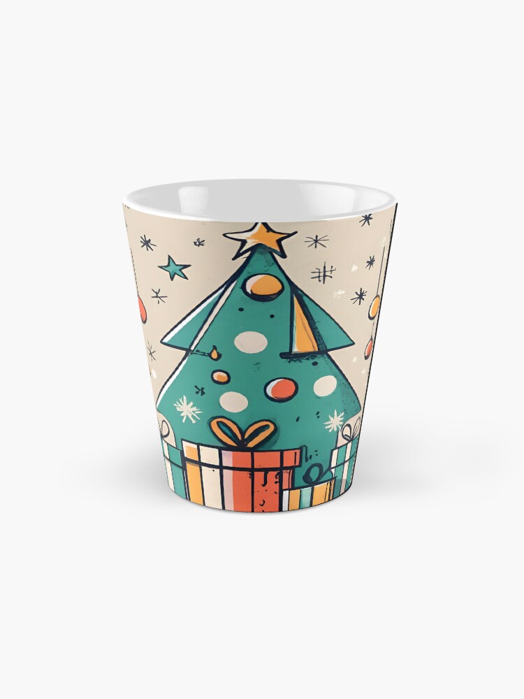 Thumbnail 2 of 4, Coffee Mug, Christmas Tree with Presents Drawing designed and sold by Patricks-Art.