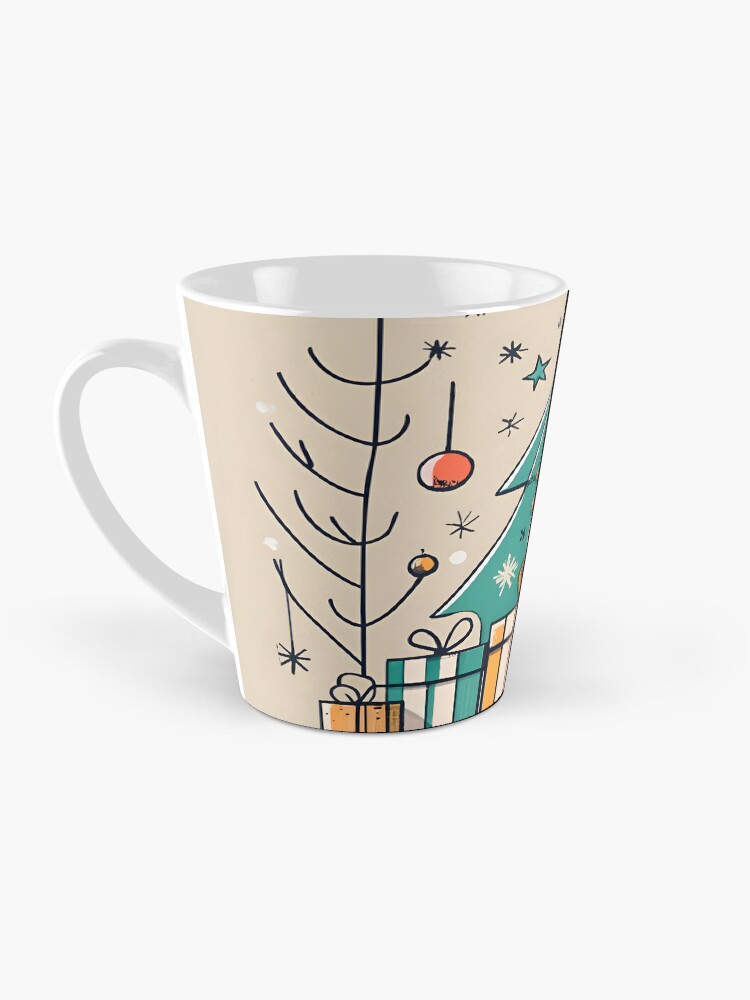 Thumbnail 3 of 4, Coffee Mug, Christmas Tree with Presents Drawing designed and sold by Patricks-Art.