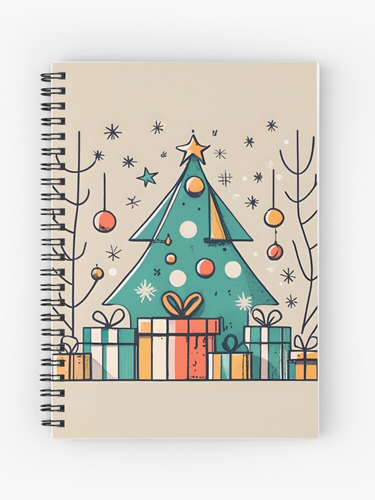 Thumbnail 1 of 3, Journal, Christmas Tree with Presents Drawing designed and sold by Patricks-Art.