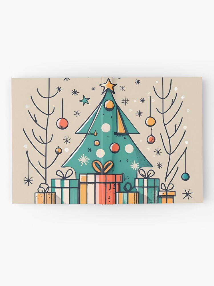 Thumbnail 2 of 3, Journal, Christmas Tree with Presents Drawing designed and sold by Patricks-Art.
