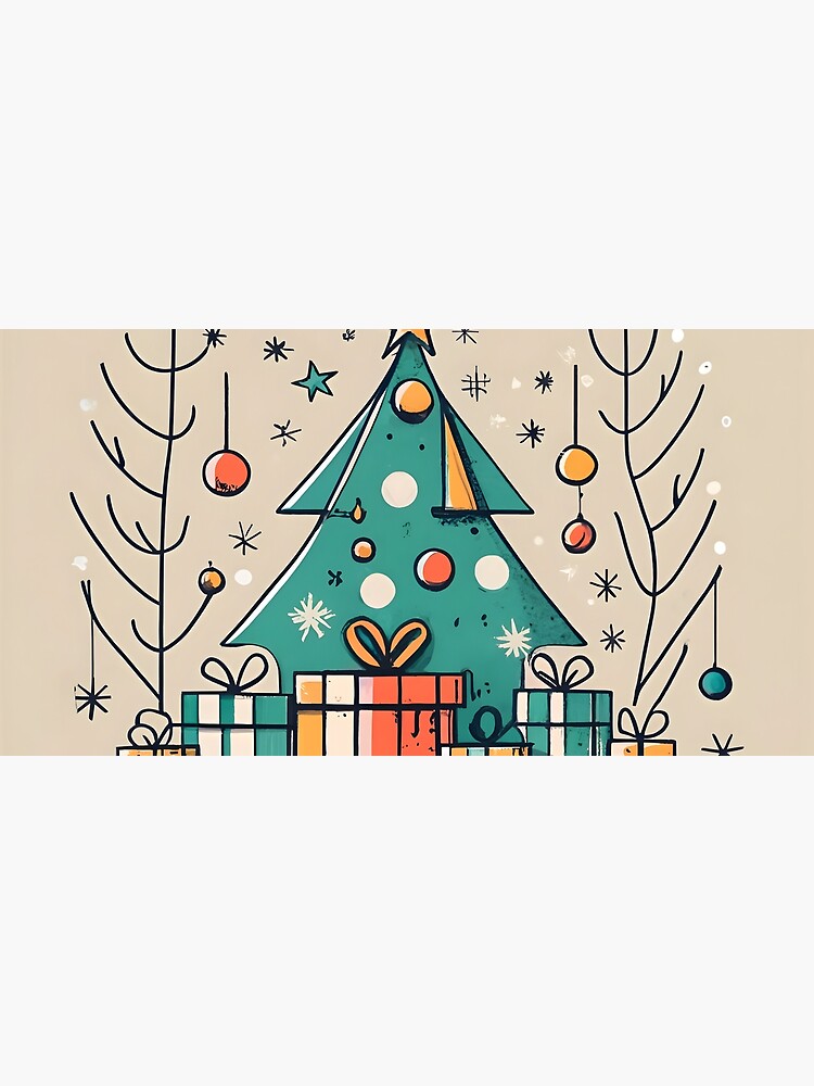 Thumbnail 5 of 5, Mouse Pad, Christmas Tree with Presents Drawing designed and sold by Patricks-Art.