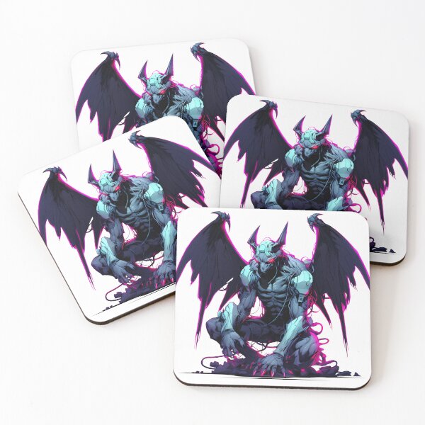 Item preview, Cyberpunk Gargoyle in Neon Colors designed and sold by SchorlCraft.