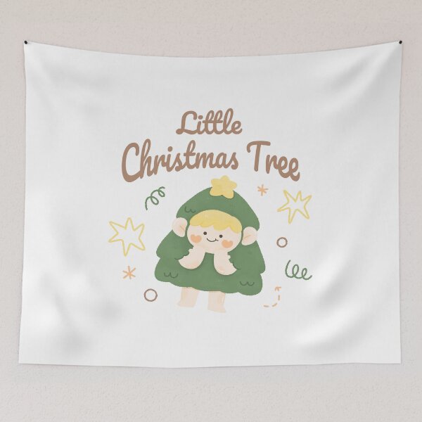 Item preview,  merry christmas cute baby little xmas tree watercolor  designed and sold by TNwandesignart.