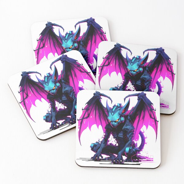 Item preview, Cyberpunk Gargoyle in Neon Colors designed and sold by SchorlCraft.