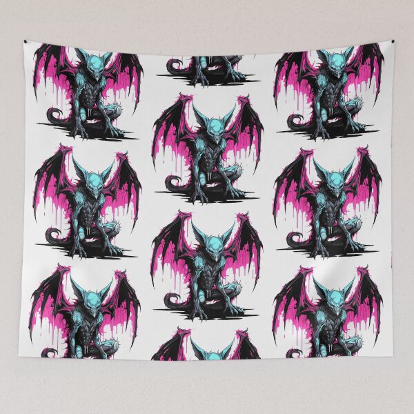 Item preview, Cyberpunk Gargoyle in Neon Colors designed and sold by SchorlCraft.