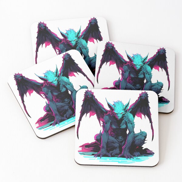 Item preview, Cyberpunk Gargoyle in Neon Colors designed and sold by SchorlCraft.
