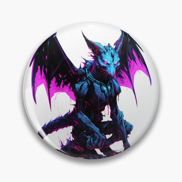 Item preview, Cyberpunk Gargoyle in Neon Colors designed and sold by SchorlCraft.