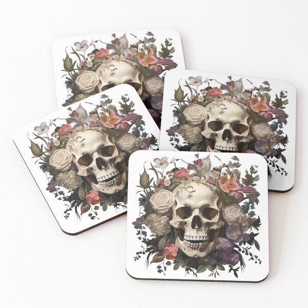 Item preview, Eternal Essence: Skulls and Florals Harmony designed and sold by cardsandmoreUG.