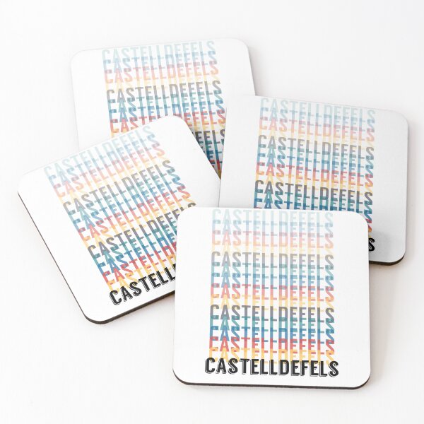 Item preview, Castelldefels, Catalunya, Spain, multi coloured typography designed and sold by crispy-prints.