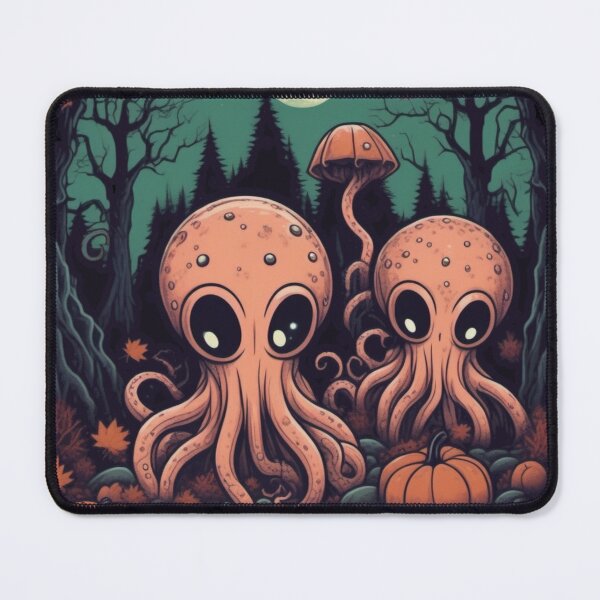 Item preview, Kawaii Tentacled Horrors in Moonlit Autumn Woods designed and sold by WolfMerrik.