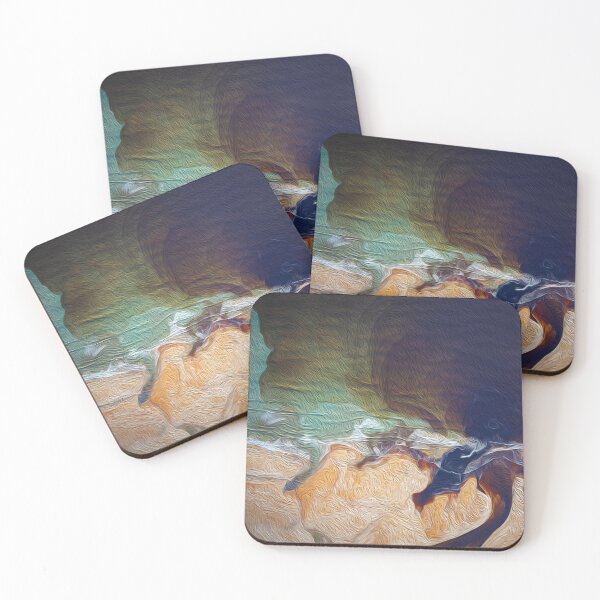 Item preview, Tannin affected River entering the ocean. designed and sold by Huskyyy Designs.