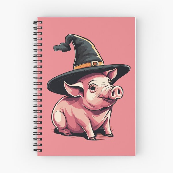 Item preview, Pig in a witch hat, halloween piggy designed and sold by Niktarka.