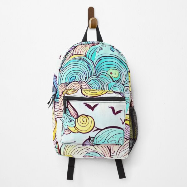 Item preview, Skyward Symphony: Colorful Drawing of Clouds and Birds designed and sold by ReplyGirl.
