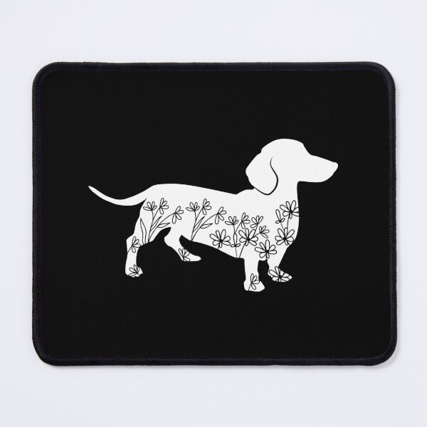 Item preview, Cute Dachshund Silhouettes Flowers designed and sold by Hic21.