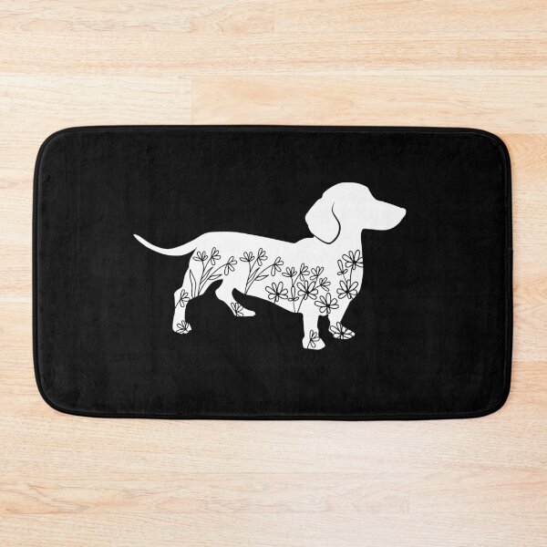 Item preview, Cute Dachshund Silhouettes Flowers designed and sold by Hic21.