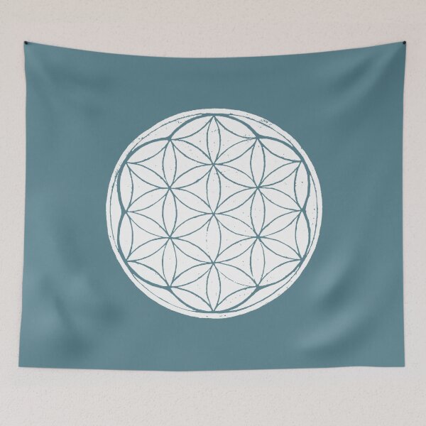Artikelvorschau, Flower of Life Linocut - Snow + Peacock entworfen und verkauft von Irene Estelle.