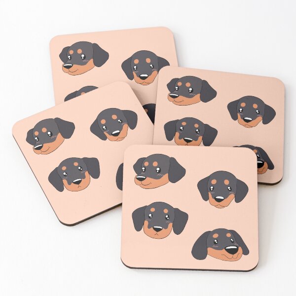 Item preview, Cute dachshund dog face pack  designed and sold by Yaragold.