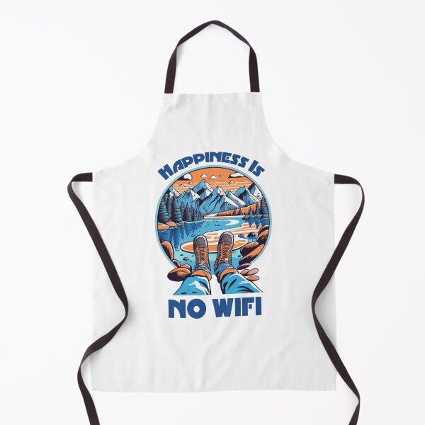 Item preview, Happiness Is No Wifi Hiking Boots designed and sold by Esskay Designs.