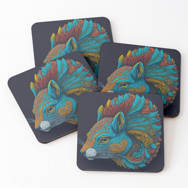 Item preview, "Captivating 2D Vector Art: The Squirrel Head in Exquisite Detail" designed and sold by Best-Art-32.