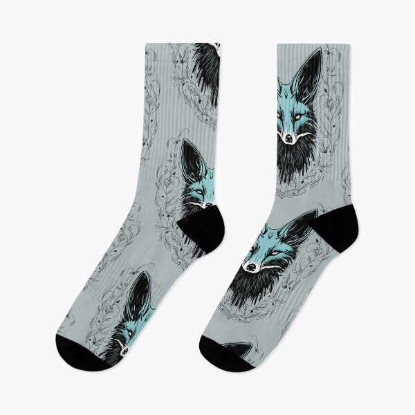 Item preview, Wild Fox – Turquoise Fox Tattoo Style designed and sold by Christine Krahl.