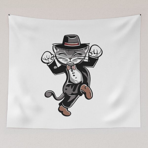 Item preview, Funny boogie woogie cat designed and sold by TomFrontierArt.