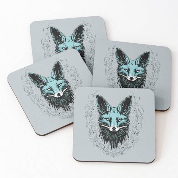 Item preview, Wild Fox – Turquoise Fox Tattoo Style designed and sold by Christine Krahl.