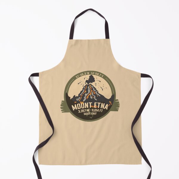 Item preview, Mount Etna, Sicily, Italy, Volcano Eruption Retro Badge designed and sold by mountainfad.