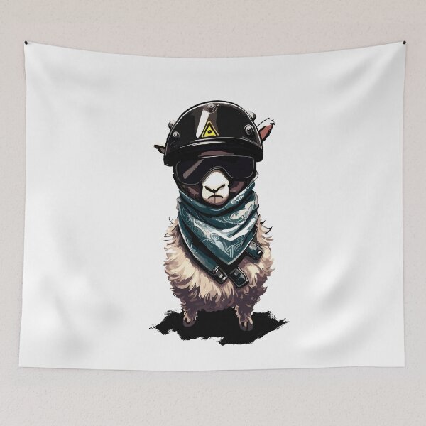 Item preview, Cool rider llama  designed and sold by TomFrontierArt.