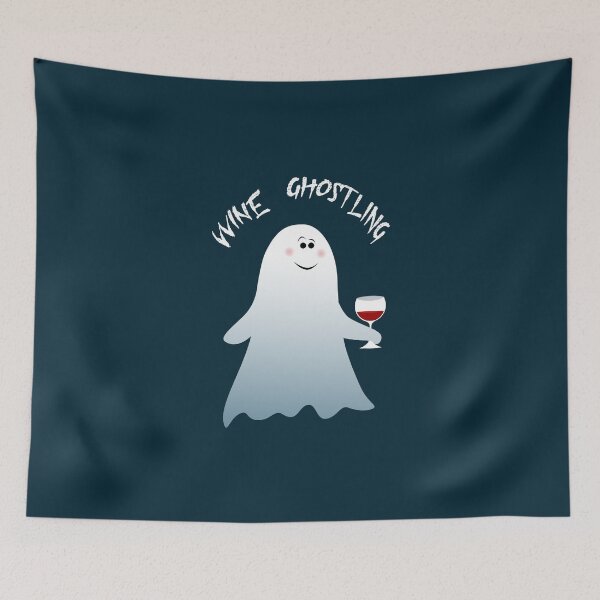 Item preview, Wine Ghost Happy Halloween designed and sold by Bimbombam.