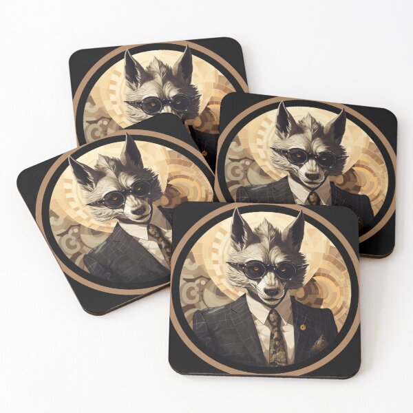 Item preview, BUSINESS WOLF IN SUNGLASSES RETRO 8 designed and sold by justyna-s28.
