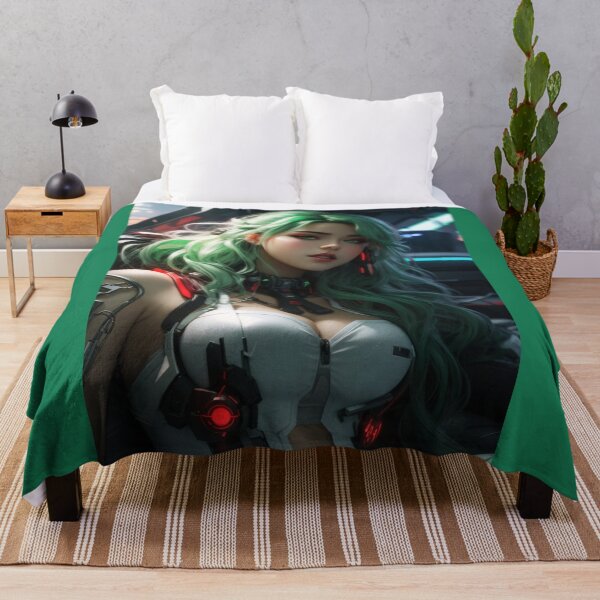 Item preview, Cyberpunk girl with green hair designed and sold by Exilyos-Arts.