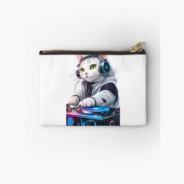 Item preview, White dj cat. designed and sold by KorArtStudio.