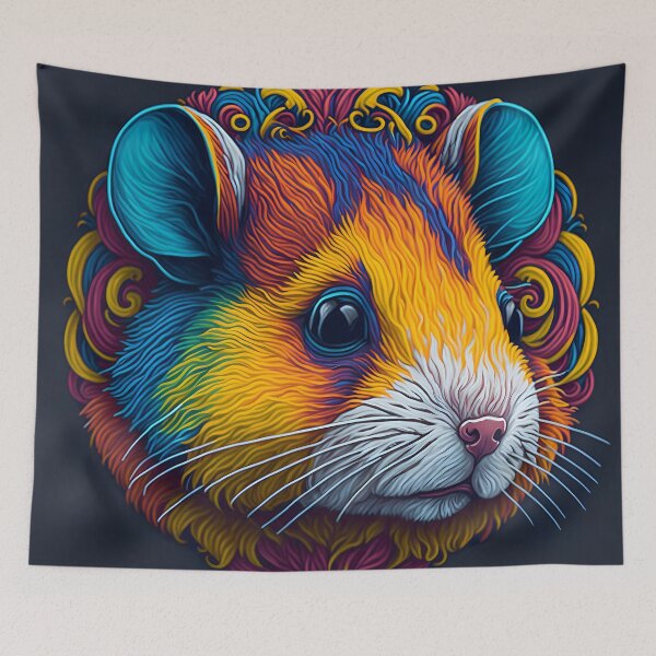 Item preview, "Captivating 2D Vector Art: A Hamster's Head in Exquisite Detail" designed and sold by Best-Art-32.
