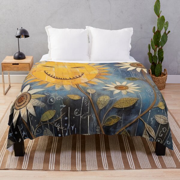 Item preview, Smiling Sunflower Folk Art designed and sold by tomorrowsart.
