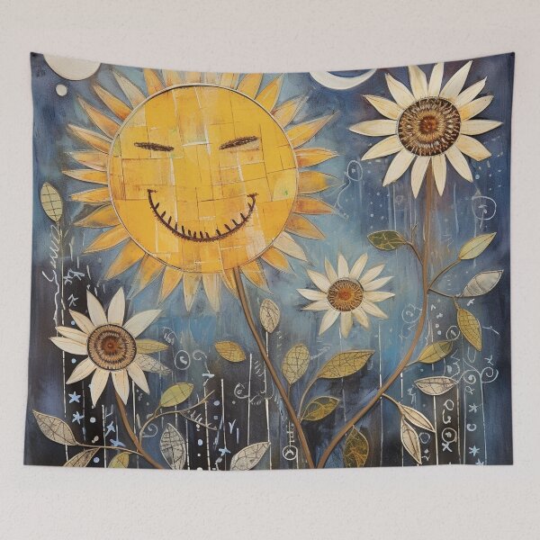 Item preview, Smiling Sunflower Folk Art designed and sold by tomorrowsart.