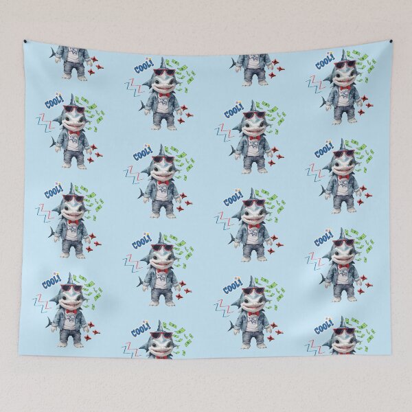 Item preview, cute shark hip-hop, cute shark money designed and sold by BrightSeaDesign.