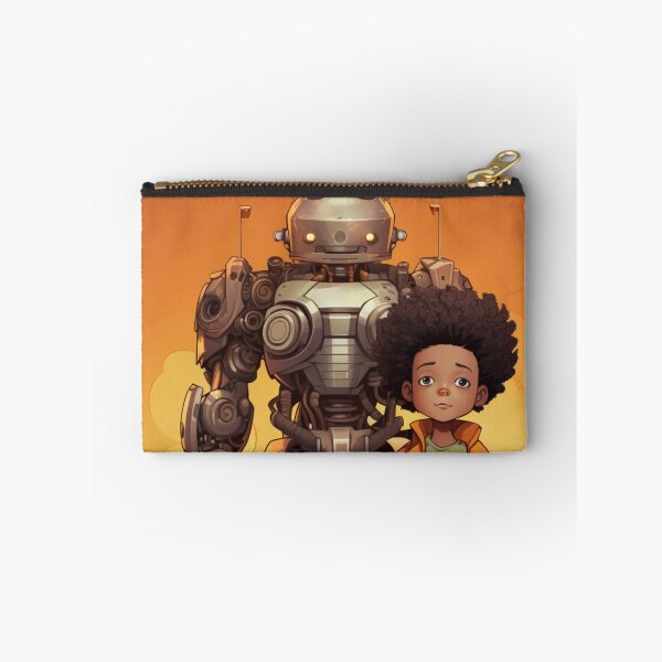 Item preview, Afrofuturist Boy With Robot Companion designed and sold by RTFaulkner.