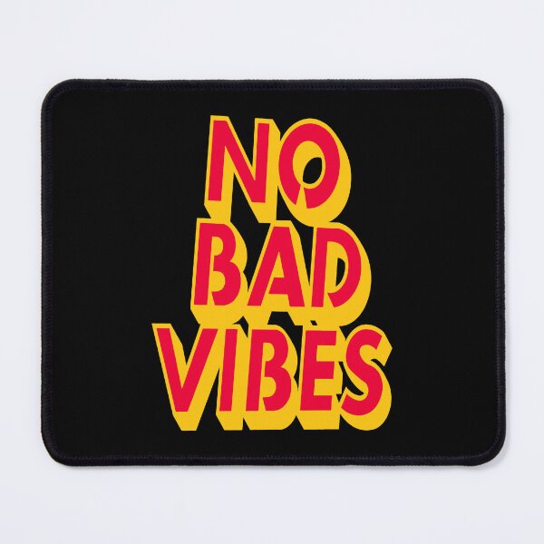 Item preview, No Bad Vibes Retro Style Typography Art Quote 3 designed and sold by taiche.