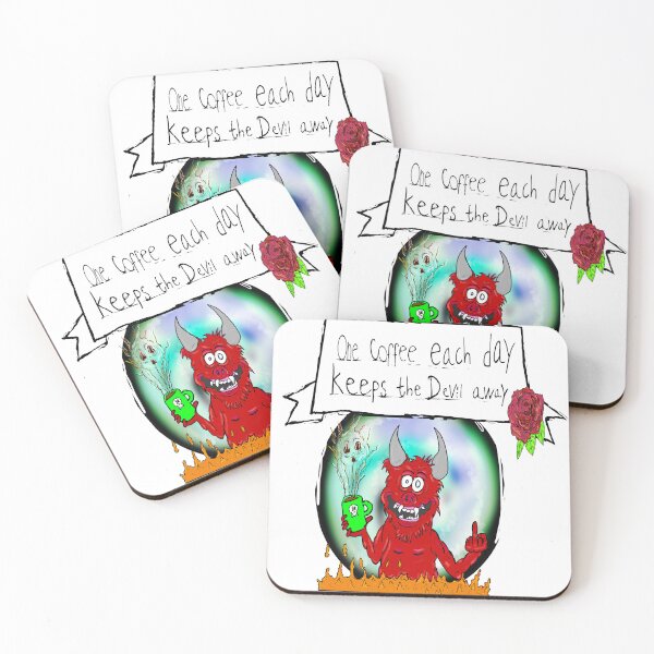 Item preview, One coffee each day keeps the devil away designed and sold by Jimpalimpa.