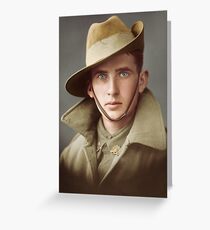 Australian soldier war portrait Greeting Card