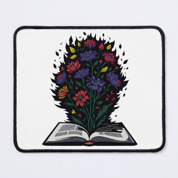 Item preview, Colorful open book with flowers designed and sold by BearsAndSkulls.