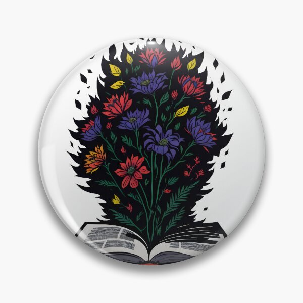 Artikelvorschau, Buntes Offenes Buch mit Blumen entworfen und verkauft von BearsAndSkulls.
