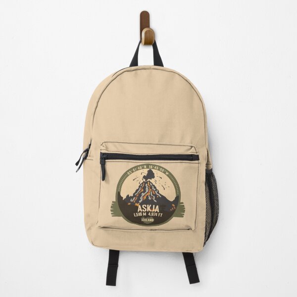 Item preview, Askja, Iceland, Volcano Eruption Retro Badge designed and sold by mountainfad.