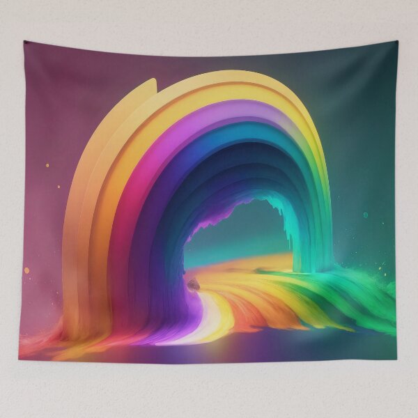 Artikelvorschau, Regenbogenkurve lebendig entworfen und verkauft von raviolli000.