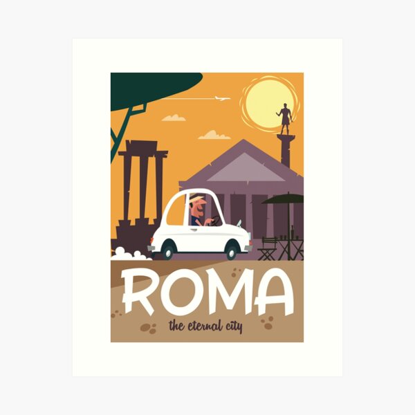 Roma travel poster Art Print