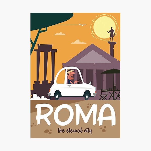Roma travel poster Photographic Print