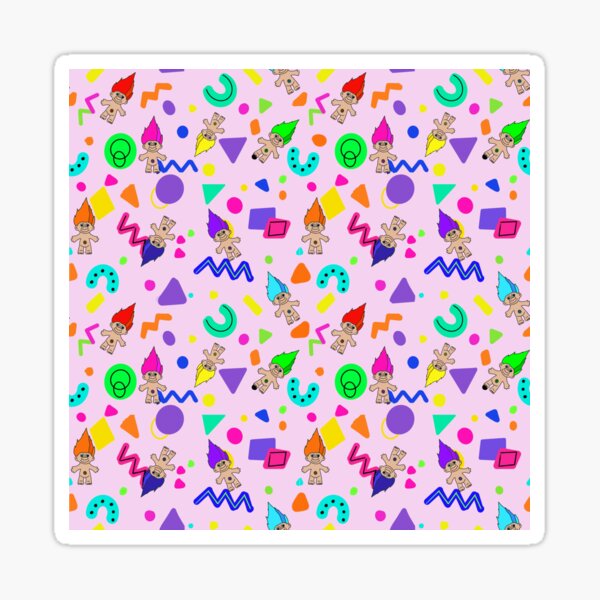 Retro troll dolls Sticker