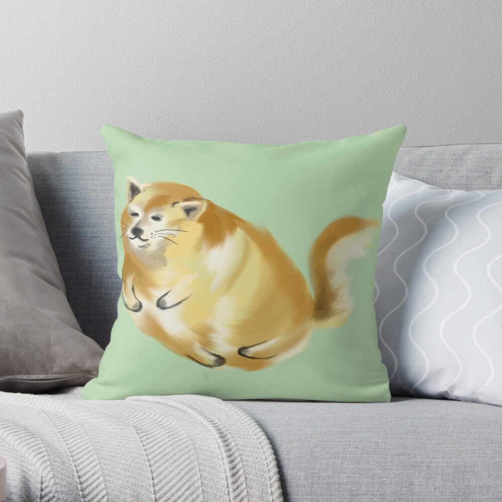 shiba generation throw pillow